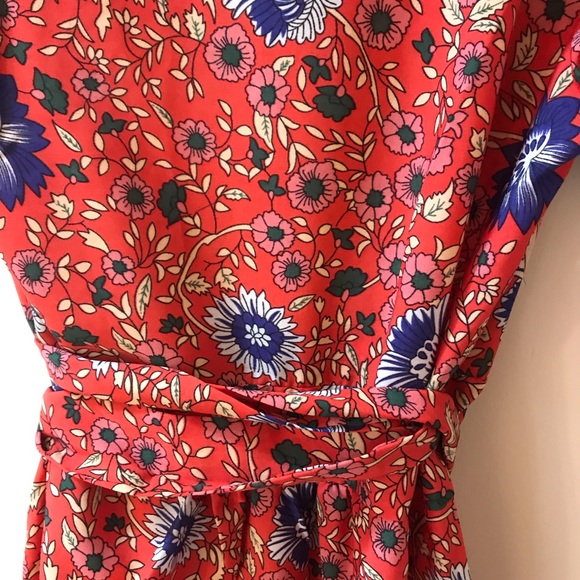 NWOT Maxi FLORAL wrap dress cap sleeve - Picture 8 of 11